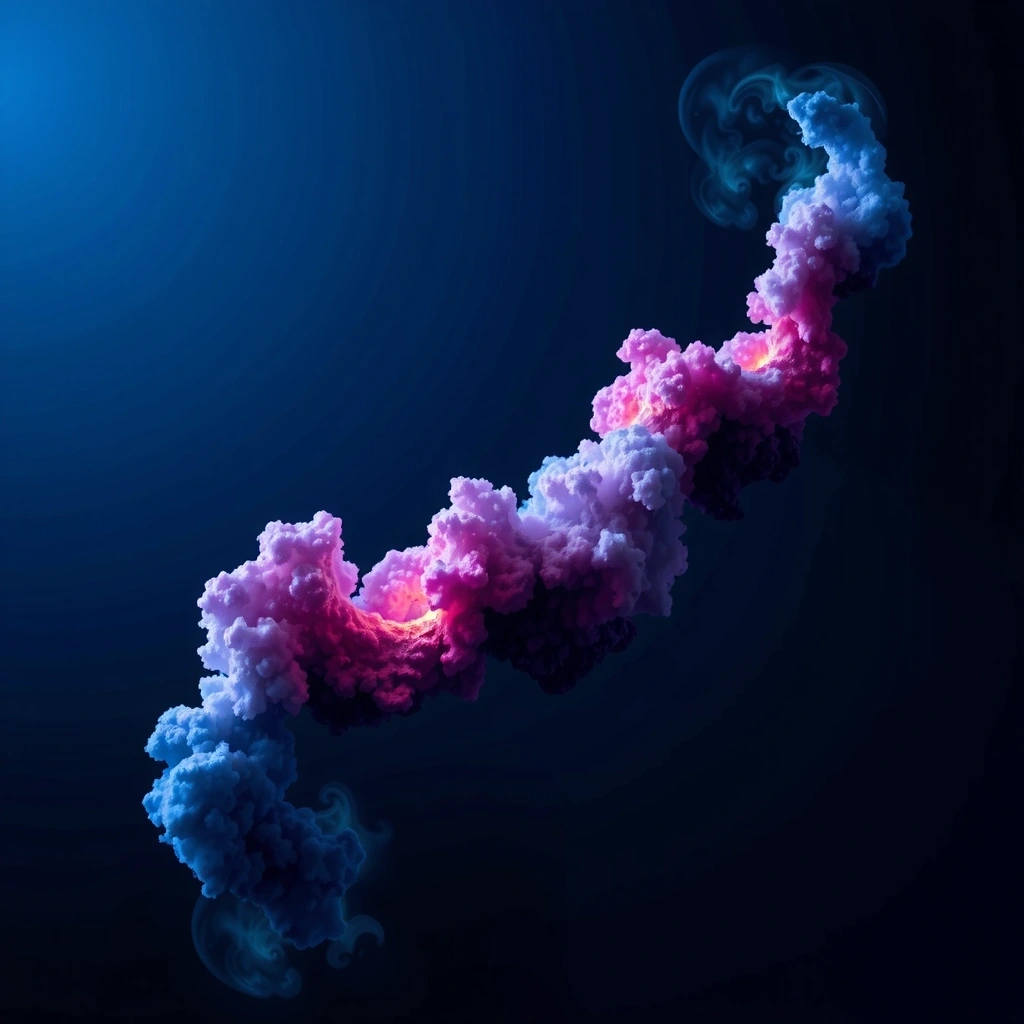 Cosmic nebula background with purple and cyan colors